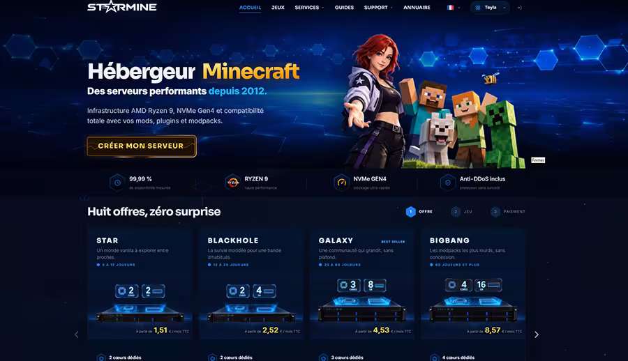 Starmine aujourd’hui&nbsp;: huit formules, panel maison et catalogue multi-jeux