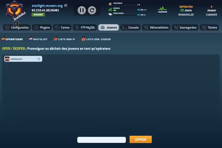 Gestion des Permissions et de la Mod&eacute;ration
