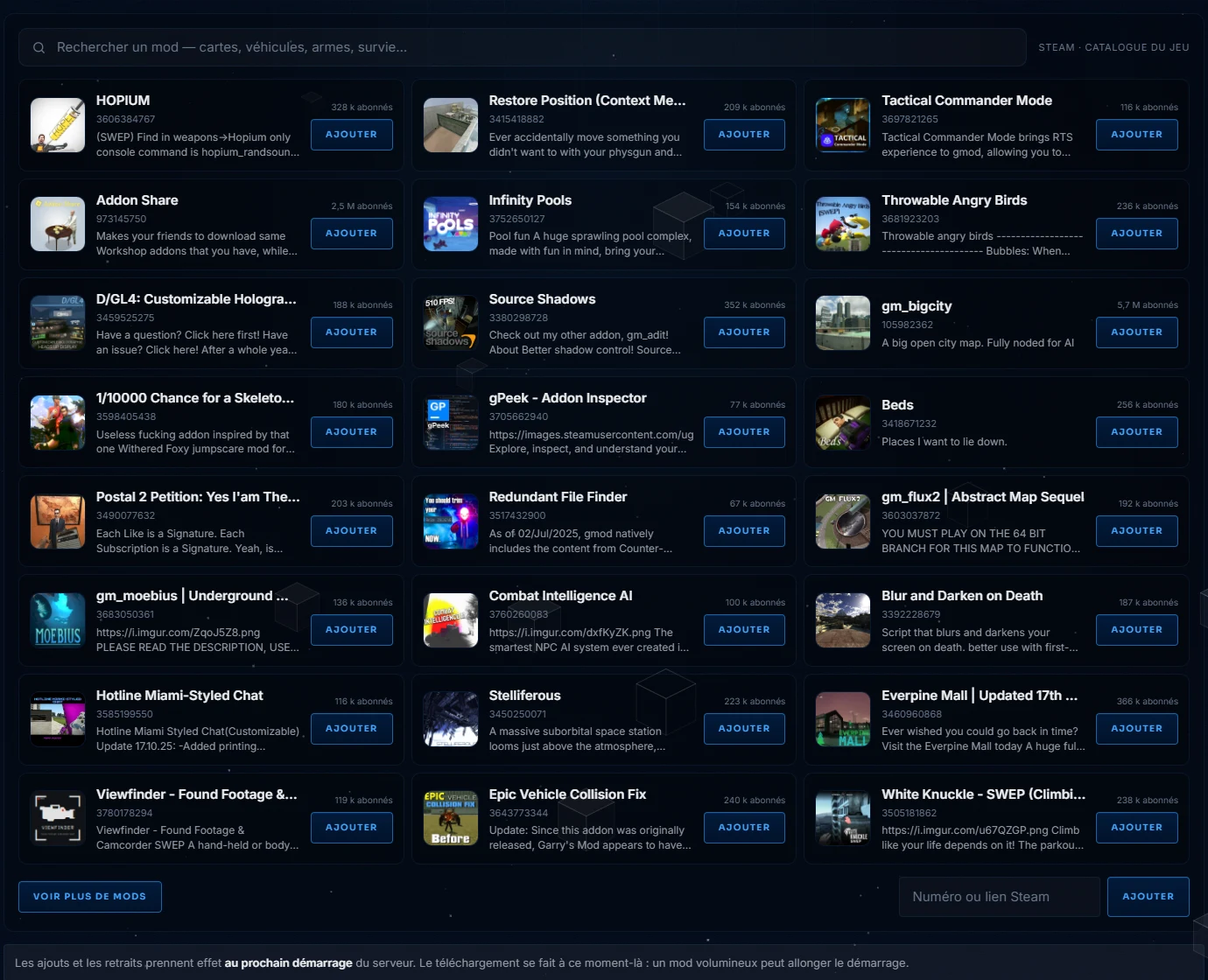 Jeux Steam : le Workshop et les mods